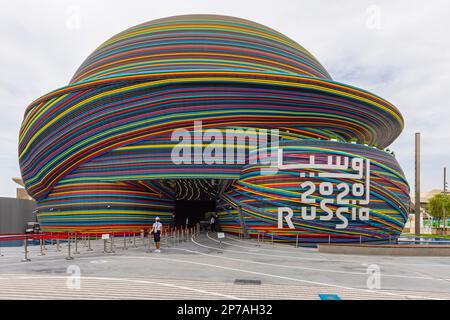 World Expo 2020 Dubai, Russia Pavilion, Exterior View, Dubai, Vereinigte Arabische Emirate Stockfoto