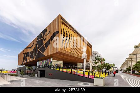 World Expo 2020 Dubai, Baden-Württemberg-Haus, Außenansicht des Pavillons, Dubai, Vereinigte Arabische Emirate Stockfoto