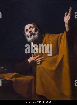 The penitent Saint Peter, Jusepe de Ribera, 1628-1632, Art Institute of Chicago, Chicago, Illinois, USA, Nordamerika, Stockfoto