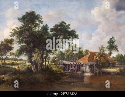 Die Wassermühle mit dem Großen Roten Dach, Meindert Hobbema, 1662-1665, Kunst Institut von Chicago, Chicago, Illinois, USA, Nordamerika, Stockfoto