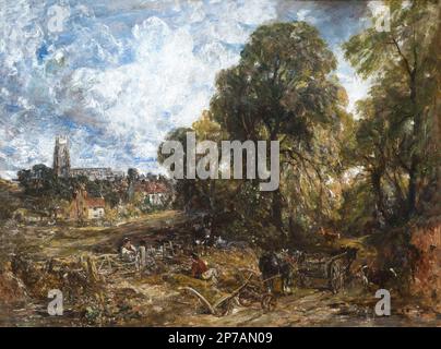 Stoke-by-Nayland, John Constable, 1836, Kunst Institut von Chicago, Chicago, Illinois, USA, Nordamerika, Stockfoto