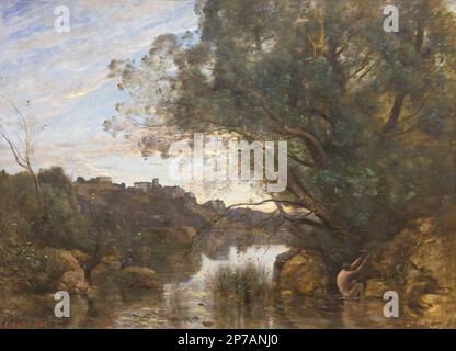 Erinnerung an die Umgebung des Sees Nemi, Jean-Baptiste-Camille Corot, 1865, Kunst Institut von Chicago, Chicago, Illinois, USA, Nordamerika, Stockfoto