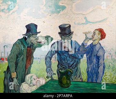 Die Trinker, Vincent van Gogh 1890, Kunst Institut von Chicago, Chicago, Illinois, USA, Nordamerika, Stockfoto