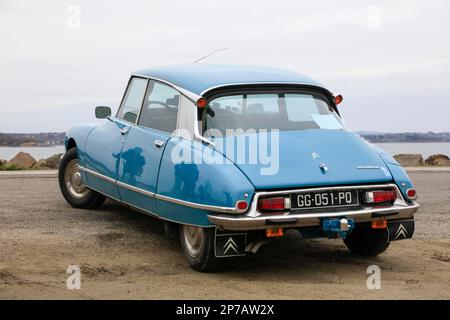 Citroen DS ID 20 Super von 1973, Oldtimer-Meeting, Plougastel-Daoulas, Finistere, Bretagne, Frankreich Stockfoto