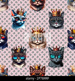 Ein nahtloses Muster, das für Drucke, Textilien, Design und vieles mehr verwendet werden kann. Die einzige Einschränkung ist Ihre Fantasie! Stockfoto