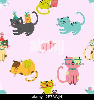 Ein nahtloses Muster, das für Drucke, Textilien, Design und vieles mehr verwendet werden kann. Die einzige Einschränkung ist Ihre Fantasie! Stockfoto