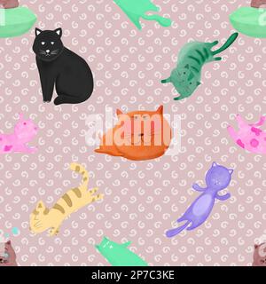 Ein nahtloses Muster, das für Drucke, Textilien, Design und vieles mehr verwendet werden kann. Die einzige Einschränkung ist Ihre Fantasie! Stockfoto