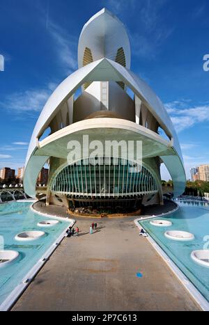 Moderne Architektur Palau de les Arts Valencia Spanien künstlerisches Kulturzentrum Stockfoto