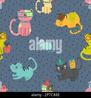 Ein nahtloses Muster, das für Drucke, Textilien, Design und vieles mehr verwendet werden kann. Die einzige Einschränkung ist Ihre Fantasie! Stockfoto