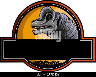 Darstellung des Brachiosaurus Dinosaurs-Logo-Vektors. Stock Vektor