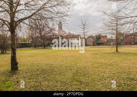 robecco sul naviglio milano vista del campanile Stockfoto