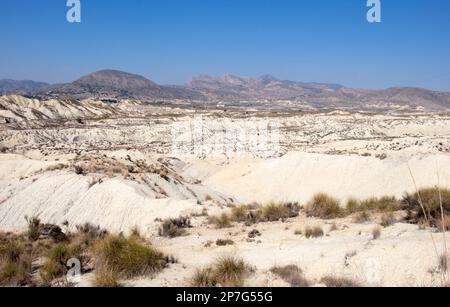 Wüstenlandschaft in der Nähe von Abanilla, Murcia Region, Spanien, Stockfoto