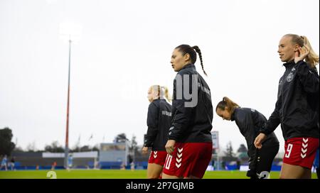 Laval, Frankreich. 21. Februar 2023. Laval, Frankreich, Februar 21. 2023: Aktion des internationalen Freundschaftsspiels zwischen Dänemark und Uruguay im Stade Francis Le Basser in Laval, Frankreich (James Whitehead/SPP). Kredit: SPP Sport Press Photo. Alamy Live News Stockfoto