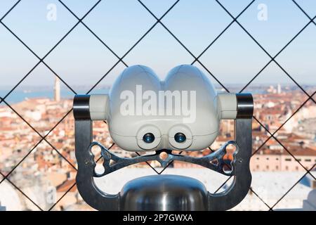 Fernglas über Venedig, Venetien in Italien. Stockfoto