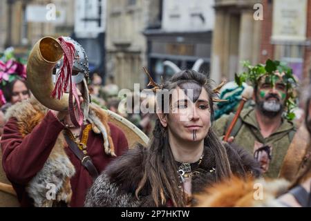 Beltane Celebrations in Glastonbury, Somerset Stockfoto