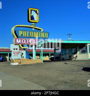 Palomino Motel, Tucumcari, New Mexico. Route 66 Reise. Stockfoto