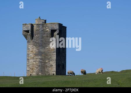 túr Comharthaíochta an Málainn Bhig oder Malin Beg Watchtower EIRE Stockfoto