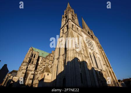 Die Muttergottes von der Kathedrale von Chartres ist einer der am meisten besuchten touristischen Ziel in Frankreich. Stockfoto