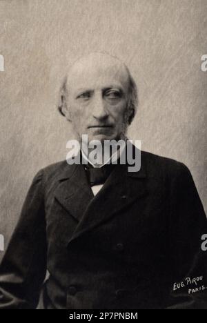 1890 Ca , Paris , Frankreich : der gefeierte französische Wissenschaftler Doktor Pierre Carl Edouard POTAIN ( 1825 - 1901 ) , Foto von Eugene Pirou , Paris . Gründer in Frace der KARDIOLOGIE. - foto storiche - foto storica - scienziato - Wissenschaftler - Portrait - ritratto - FRANCIA - barba - Bart - Cravatta - Krawatte - papillon - DOTTORE - MEDICO - MEDICINA - Medizin - SCIENZA - WISSENSCHAFT - CARDIOLOGIA --- Archivio GBB Stockfoto