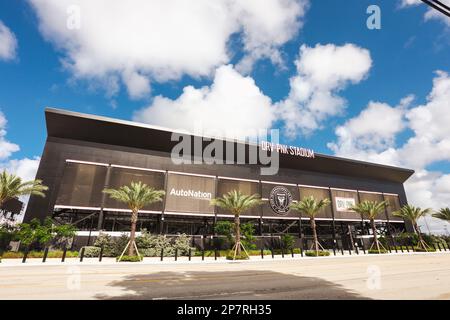 Das berühmte DRV PNK Stadium in Fort Lauderdale, Florida Stockfoto