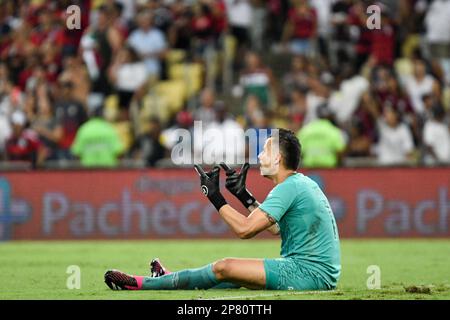 Rio de Janeiro, Brasilien, 08. März 2023. Fabio von Fluminense, während des Spiels zwischen Flamengo und Fluminense, für die Meisterschaft Carioca 2023, im Maracana Stadion, in Rio de Janeiro am 16. Februar. Foto: Marcello Dias/DiaEsportivo/Alamy Live News Stockfoto