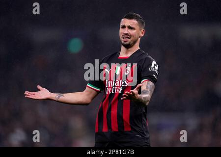 AC Mailands Rade Krunic während der UEFA Champions League-Runde 16, Spiel auf der zweiten Etappe im Tottenham Hotspur Stadium, London. Bilddatum: Mittwoch, 8. März 2023. Stockfoto