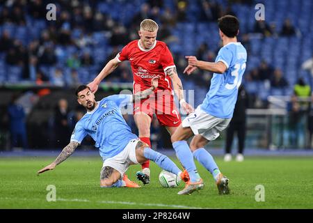 Rom, Italien. 07. März 2023. Jens Odgaard von AZ ALKMAAR während des UEFA Conference League-Spiels zwischen SS Lazio und Az Alkmaar im Stadio Olimpico am 7. März 2023 in Rom, Italien. (Foto: Gennaro Masi/Pacific Press) Kredit: Pacific Press Media Production Corp./Alamy Live News Stockfoto