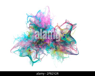 Betreten Sie das bezaubernde Reich der künstlichen Fractals begeben Sie sich auf eine Reise unendlicher Komplexität und entdecken Sie die faszinierende Schönheit von Mathematikdesign Stockfoto