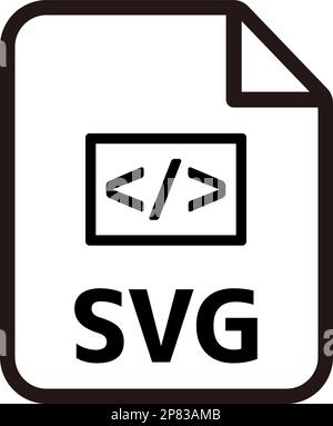 Abbildung des Vektorsymbols für Dateiformate | SVG Stock Vektor