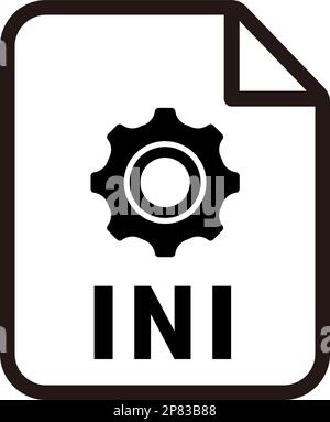 Dateiformate Vektorsymbol Illustration | .ini Stock Vektor