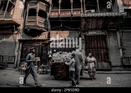 Das Delhi Gate befindet sich im Osten der Stadt gegenüber von Delhi, der Hauptstadt des Mogul-Reiches. Es war die Hauptpassage der Mogul-Könige Stockfoto