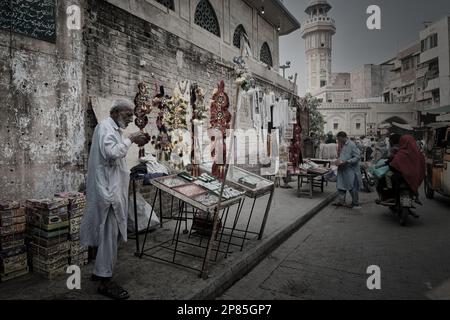 Das Delhi Gate befindet sich im Osten der Stadt gegenüber von Delhi, der Hauptstadt des Mogul-Reiches. Es war die Hauptpassage der Mogul-Könige Stockfoto