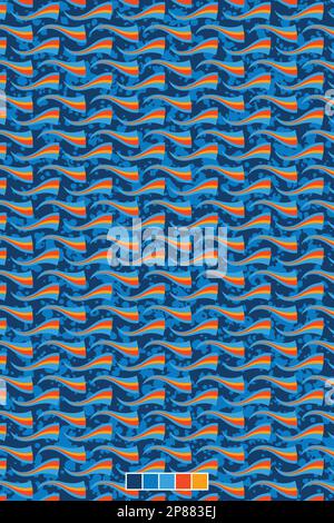 Abstrakter Hintergrund mit Grunge-Muster, bereit für den Druck, Sublimationsdesign, nahtloses Design Stock Vektor