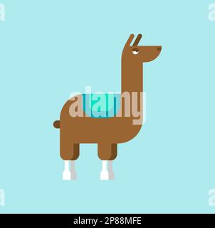 Lama-Alpaka-Cartoon isoliert. Vektordarstellung Stock Vektor