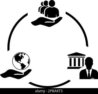 Umweltschutz und die Grundsätze der nachhaltigen Entwicklung als ESG-Konzept Stock Vektor