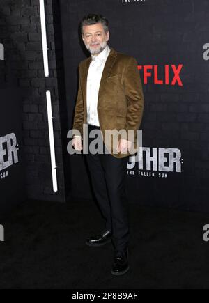 New York City, USA. 08. März 2023. Andy Serkis nimmt an der New Yorker Premiere „Luther: The Fallen Sun“ Teil, die am 8. März 2023 im Paris Theater in New York City, NY, stattfindet © Steven Bergman/AFF-USA.COM Kredit: AFF/Alamy Live News Stockfoto