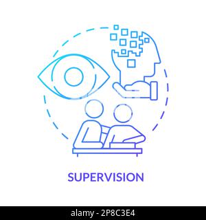 Blaues Verlaufssymbol für Überwachung Stock Vektor