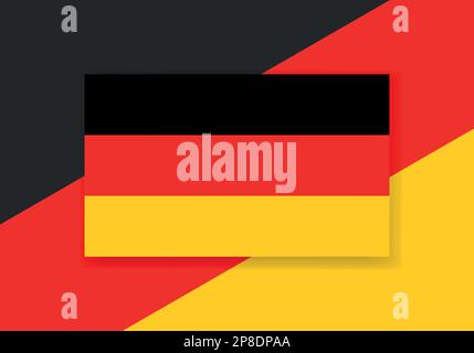 Vector-Deutschland-Flagge. Design mit Landesflagge. Flacher Vektor. Stock Vektor