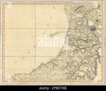 CARDIGAN BAY. Cardiganshire, South Merionethshire. Fluss Dyfi. KARTE CARY 1832 Stockfoto