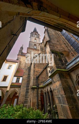 Im Innenhof der Kathedrale in Meissen. Sachsen, Deutschland Stockfoto