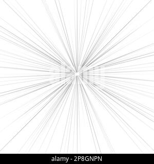 Digital gerenderte Lichteffektstrahlen Blitzstrahlen von Stern- oder sonnenweißen Glanzexplosionen. Stockfoto