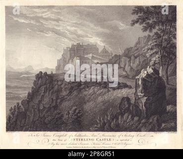 Stirling Castle, Schottland. GROSE 1779 altes antikes, altmodisches Druckbild Stockfoto