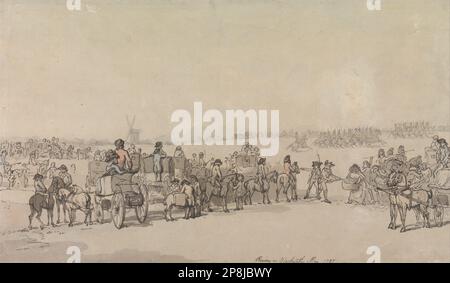 A Review on Blackheath, Mai 1785 1785 von Thomas Rowlandson Stockfoto