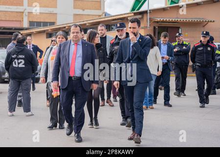 Barcelona, Barcelona, Spanien. 9. März 2023. 3 junge Arbeiter sind nach einem Erdrutsch in einem Kalibergwerk in SÃºria gefangen. Die Leichen der jungen Leute sind 900 Meter unter der Erde. (Kreditbild: © Marc Asensio Clupes/ZUMA Press Wire) NUR REDAKTIONELLE VERWENDUNG! Nicht für den kommerziellen GEBRAUCH! Kredit: ZUMA Press, Inc./Alamy Live News Stockfoto