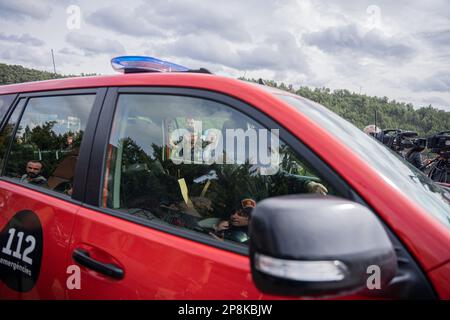 Barcelona, Barcelona, Spanien. 9. März 2023. 3 junge Arbeiter sind nach einem Erdrutsch in einem Kalibergwerk in SÃºria gefangen. Die Leichen der jungen Leute sind 900 Meter unter der Erde. (Kreditbild: © Marc Asensio Clupes/ZUMA Press Wire) NUR REDAKTIONELLE VERWENDUNG! Nicht für den kommerziellen GEBRAUCH! Kredit: ZUMA Press, Inc./Alamy Live News Stockfoto