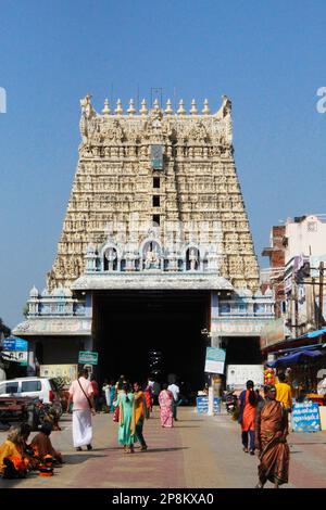 Sankara Narayana Swamy Temple, Sankaran Kovil, Tirunelveli, Tamilnadu, Indien. Unter den Pancha-Schreinen in Tamil Nadu ist dieser Schrein San gewidmet Stockfoto