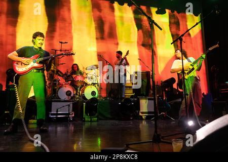 Oslo, Norwegen. 08. März 2023. Die australische psychedelische Rockband King Gizzard & The Lizard Wizard führt ein Live-Konzert in Sentrum Scene in Oslo auf. (Foto: Gonzales Photo/Alamy Live News Stockfoto