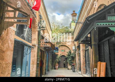 Eine Straße in Medina in Tunis, Tunesien Stockfoto