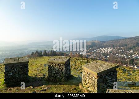 Pirnfort und eiserne Siedlung über Innerleithen, Schottland Stockfoto