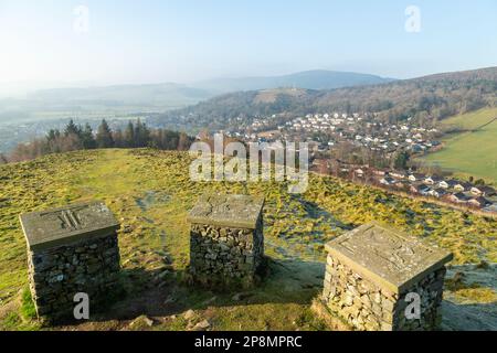 Pirnfort und eiserne Siedlung über Innerleithen, Schottland Stockfoto